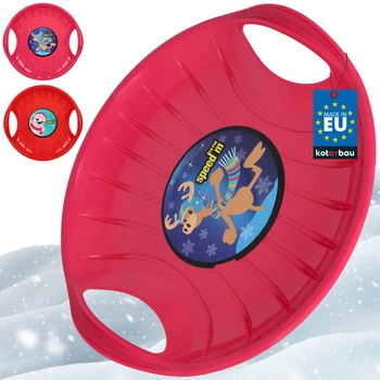 Sánky jablíčko na sánkovanie ružové červené sada 2 ks.