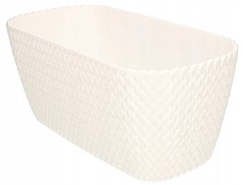 Kvetináč 300 mm balkónová oválna truhla - Farba biela