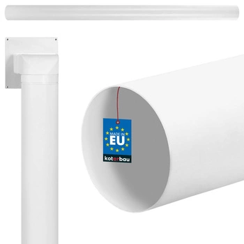 Ventilačný kanál okrúhly rúrka pvc biela 150 cm fi 100 mm