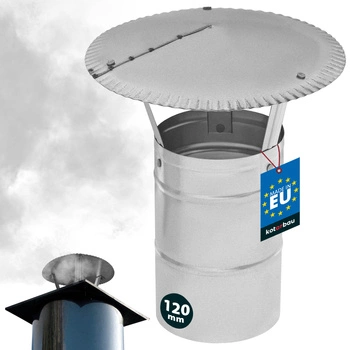 Dymová strieška pre komínovú rúru pozinkovaná ø120