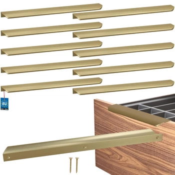 Úchyt nábytkový hliníkový zlatý mat 320/340 mm sada 10 ks.