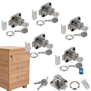 Štvorhranný nábytkový zámok pre barovú skrinku 40x40 - 5 ks.