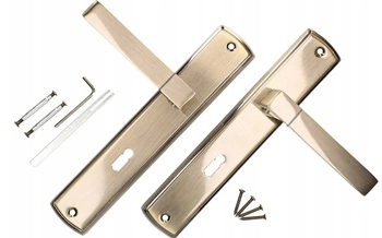 Kľučka dverová 72mm dlhý štít na kľúč sada - Farba patina