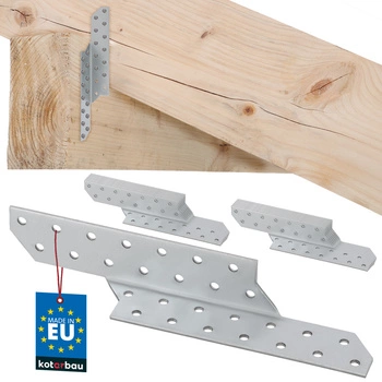 Tesársky spojovací prvok krokvový spojka ľavá 210x35 mm sada 12 ks.