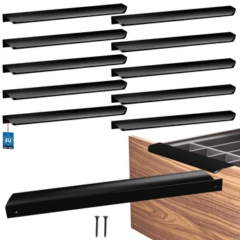 Úchyt nábytkový hliníkový čierny mat 256/276 mm sada 10 ks.