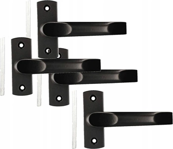 Kľučka dverí sada 125 pre bránku - 4 ks - Farba čierna
