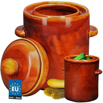 Kameninový sud s vekom hnedý 2,5 l