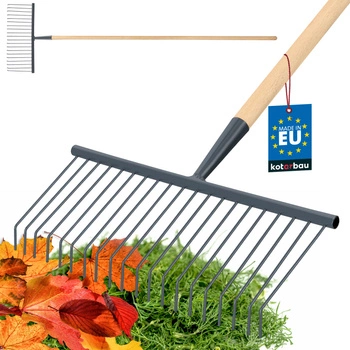 Drôtené hrable s 20 zubmi 160 mm s drevenou násadou