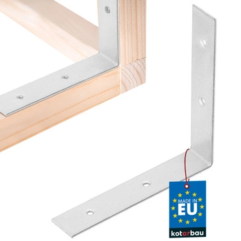 Tesársky uholník nerezový pozinkovaný 100x100x20 mm