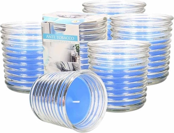 Sada vonných sviečok sklenená nádoba 6 ks