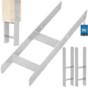 Základňa stĺpika h na zamurovanie pozinkovaná strieborná 160 mm sada 2 ks.