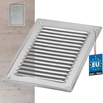 Vetracia mriežka so sieťkou z nehrdzavejúcej ocele 23x16,5 cm