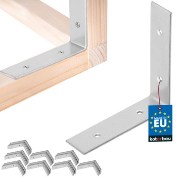 Tesársky uholník nerezový pozinkovaný 80x80x20 mm sada 100 ks.