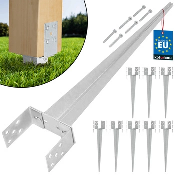 Základňa stĺpa nastaviteľná zatĺkacia 0-160 mm sada 8 ks.
