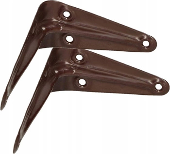 Lomená podložka na poličku podpera 10x7,5 cm 2 ks - Farba hnedá