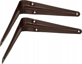 Lomená podložka na poličku podpera 20x15 cm 2 ks - Farba hnedá