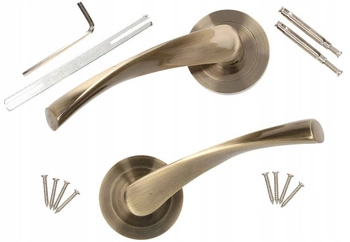 Sada dverových kľučiek 110 mm patina znak