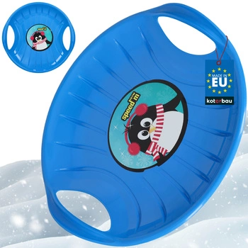Sánky šmykľavka kruh na sánkovanie po snehu modré 60 cm