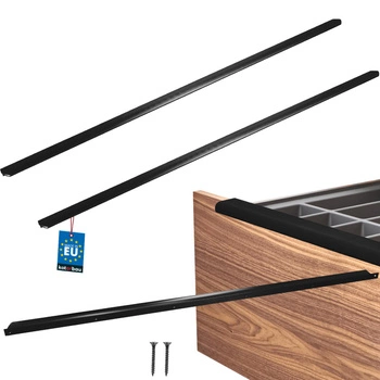 Úchyt nábytkový hliníkový čierny mat 980/1000 mm sada 2 ks.