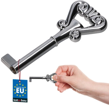 Kľúč na barový nábytok univerzálny dekoratívny retro chróm 7 cm