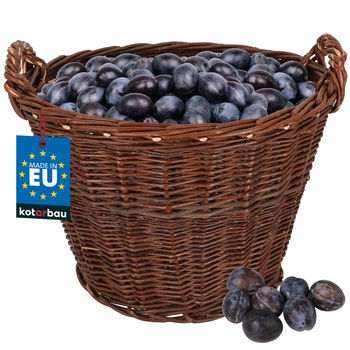 Kôš drevený kvetináč prútené kvety 50 cm plášť