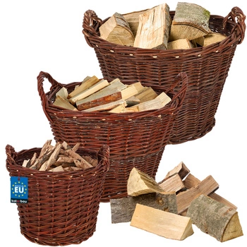 Koše na skladovanie prútené sada 3 ks 30 cm 40 cm 50 cm.