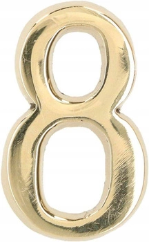 Číslo domu "8" číslo dverí 5 cm mosadz