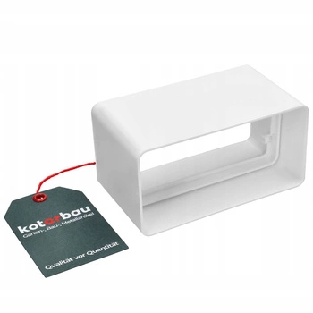 Konektor plochý kanálový konektor biely 120x60 mm