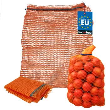 Rashlový vrece s uzáverom na zeleninu zemiaky oranžový 5 kg 35x50 cm