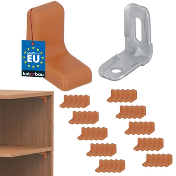 Nábytková uhlová konzola s uzáverom jelša sada 50 ks.