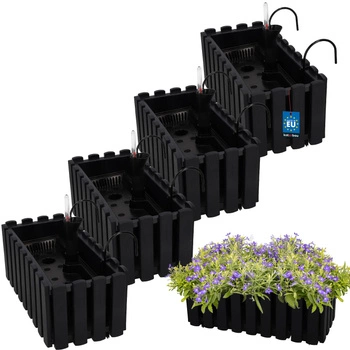 Kvetináč balkónový antracit 400 MM Sada 4 ks..