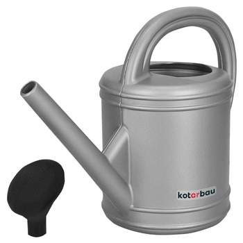 Kanva na zalievanie 5 l plastová záhradná strieborná so sitkom