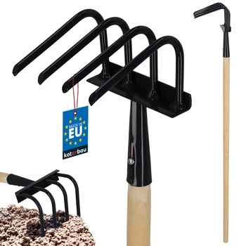 Motyka na buriny kyprenie s pazúrmi drevená rukoväť 4-zubá