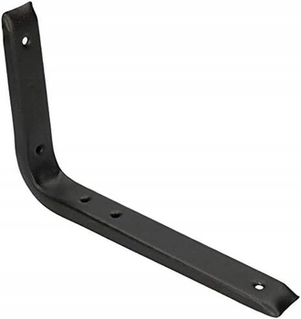 Rohový držiak regálový pod poličku 140x200 mm - Farba čierna