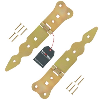 Úzky altánkový záves pre okenice a dvere zlato 150 mm sada 2 ks.