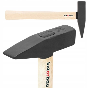 Zámočnícke kladivo oceľové 0,4 kg pribíjanie drevená rukoväť