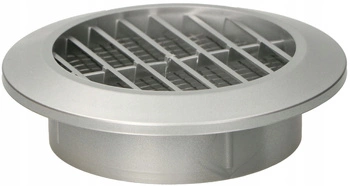 Ventilačná mriežka guľatá fi 60 mm so sieťkou - Farba saténová strieborná