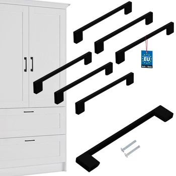 Nábytková úchytka klasická moderná čierna matná 160 mm sada 6 ks.