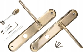 Dverová kľučka s blokádou WC dlhý štít patina 72 mm - Farba patina