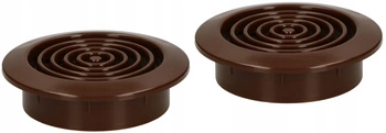 Krytka ventilačnej mriežky guľatá mini fi 45 mm 2 ks - Farba hnedá