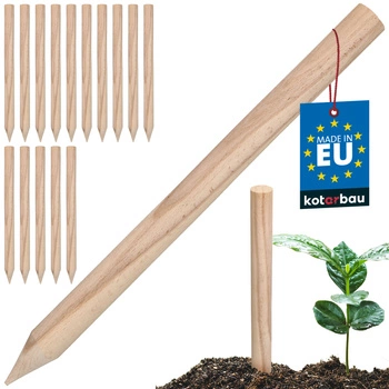 Drevené koly buk geodetické na zeleninu stromy 40 cm sada 15 ks.