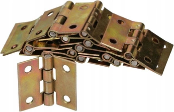 Nábytkové kovové závesy 25x25 mm opletené - 50 ks.