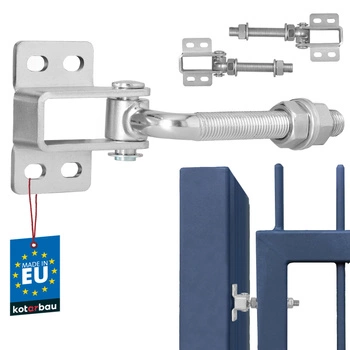 Nastaviteľné ohýbateľné závesy brán m16 125 mm - sada 2 ks.