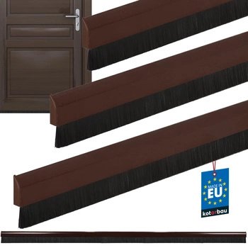 Tesniaca lišta pod dvere hnedá 25 mm 1 m sada 3 ks.