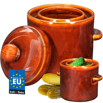 Kameninový sud s vekom hnedý 1,8 l