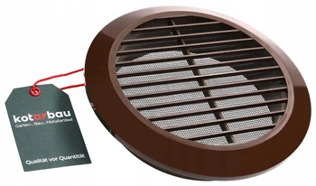 Vetracia mriežka okrúhla s mriežkou fi150 plastová - Farba hnedá