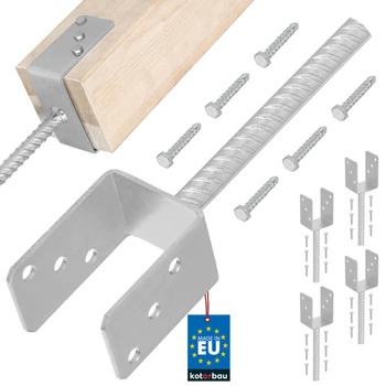 Základňa stĺpa s osadzovacou tyčou 70 mm sada 4 ks.