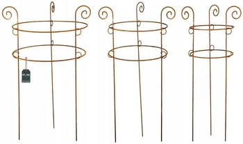 Sada podpory hrdza podpěra pergola oceľ kvety - Farba hrdza