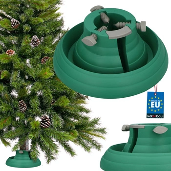 Stojan na živý vianočný stromček do 2,5 m s nádobou na vodu zelený