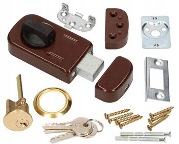 Povrchový zámok garážovej brány hnedá